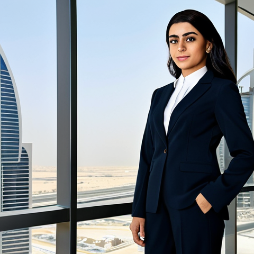 정보 기술 경영 - **

A professional Arab businesswoman in a modest, tailored business suit, standing confidently in a...