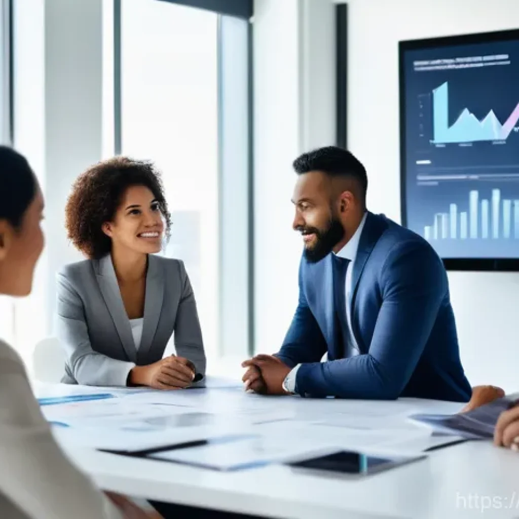 인사 관리 - **Prompt:** A diverse group of modern business executives and HR leaders (both male and female, repr...