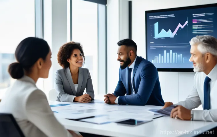 인사 관리 - **Prompt:** A diverse group of modern business executives and HR leaders (both male and female, repr...