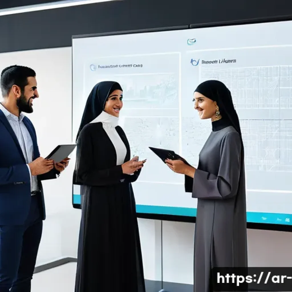 기업가 정신 - **Prompt:** A dynamic and inspiring scene featuring a young Arab female entrepreneur, confidently pr...